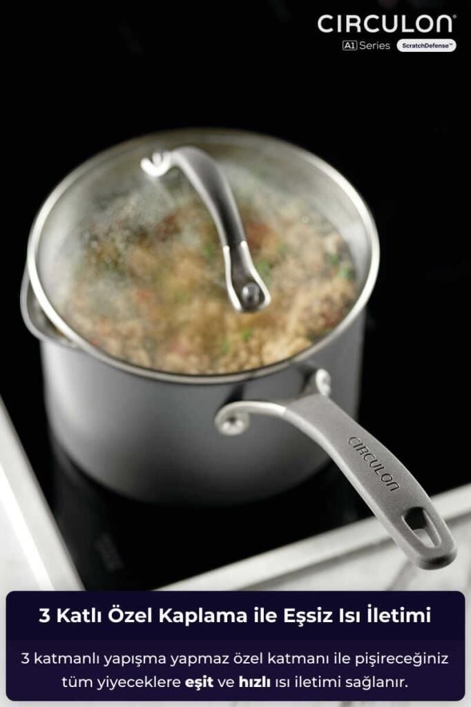 CİRCULON CAM KAPAKLI SOS TENCERESİ 18CM