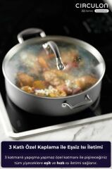 CİRCULON CAM KAPAKLI SIĞ TENCERE 28CM