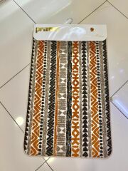 JAKAR TURUNCU DESENLİ 2'Lİ BANYO PASPASI 60X100 + 50X60CM