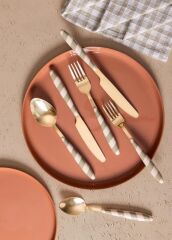 JOY GOLD YEŞİL 36 PARÇA ÇATAL KAŞIK BIÇAK TAKIMI