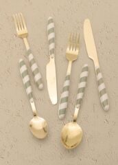 JOY GOLD YEŞİL 36 PARÇA ÇATAL KAŞIK BIÇAK TAKIMI