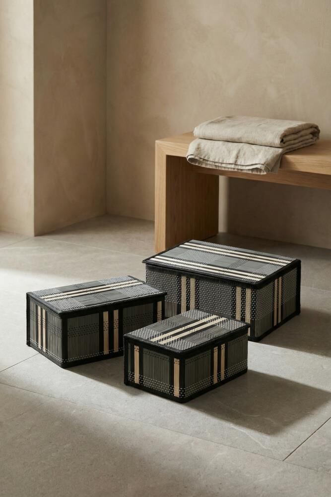 KAPAKLI BAMBU SEPET YEŞİL