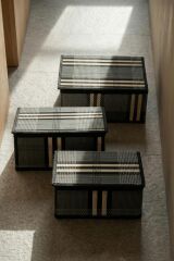 KAPAKLI BAMBU SEPET YEŞİL