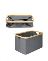 GRİ KATLANIR SEPET 54X33X28CM