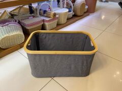 GRİ KATLANIR SEPET 54X33X28CM