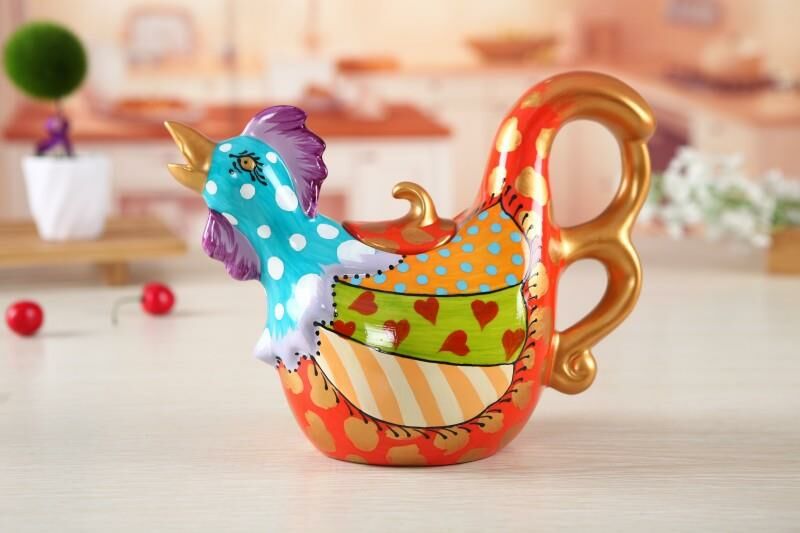 RENKLİ HOROZ DESEN DEMLİK 800ML
