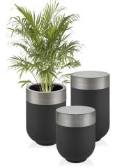 SİYAH-GÜMÜŞ GALVENİZ SEHPA/TABURE 50CM
