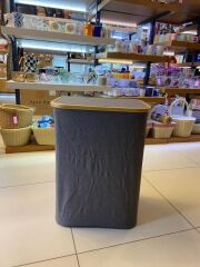 GRİ KATLANIR ÇAMAŞIR SEPETİ 44X33X60CM