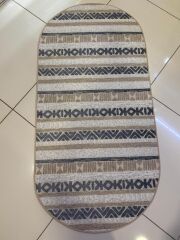 JAKAR GRİ DESENLİ OVAL YOLLUK/PASPAS 75X150CM