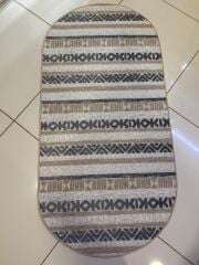 JAKAR GRİ DESENLİ OVAL YOLLUK/PASPAS 75X150CM