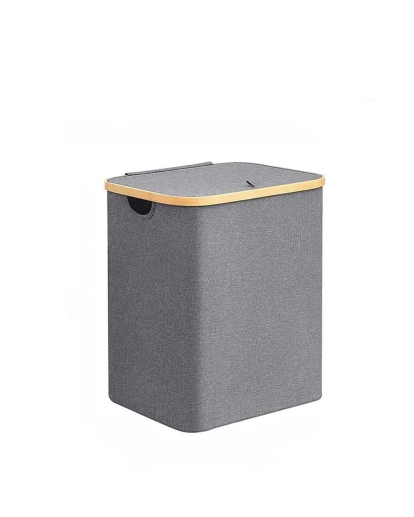 GRİ KATLANIR ÇAMAŞIR SEPETİ 40X33X45CM