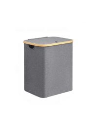 GRİ KATLANIR ÇAMAŞIR SEPETİ 40X33X45CM