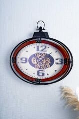 SİYAH OVAL ÇARKLI DUVAR SAATİ 65CM