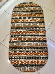 JAKAR TURUNCU DESENLİ OVAL YOLLUK/PASPAS 75X150CM