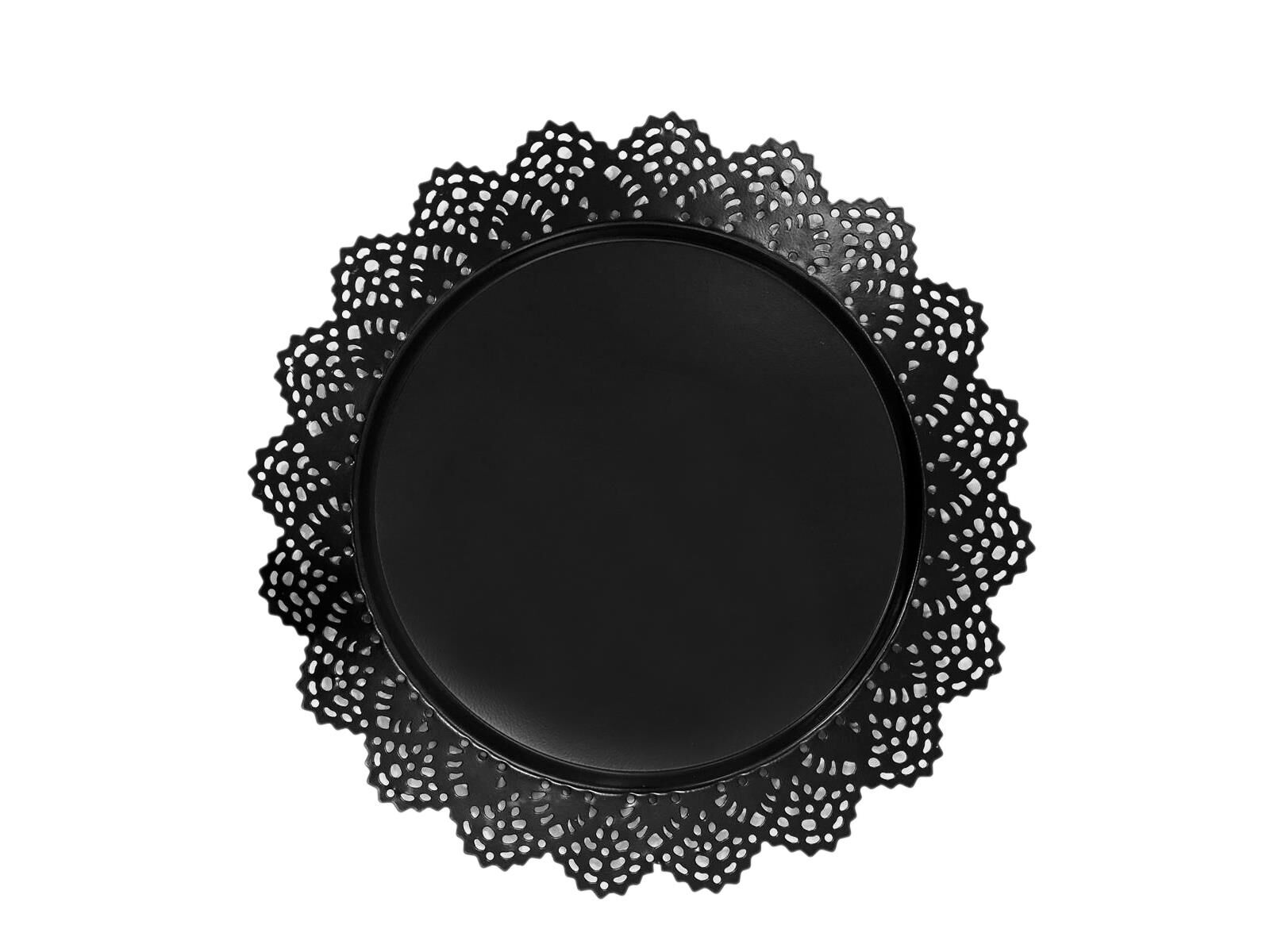 SİYAH DANTEL YUVARLAK TEPSİ