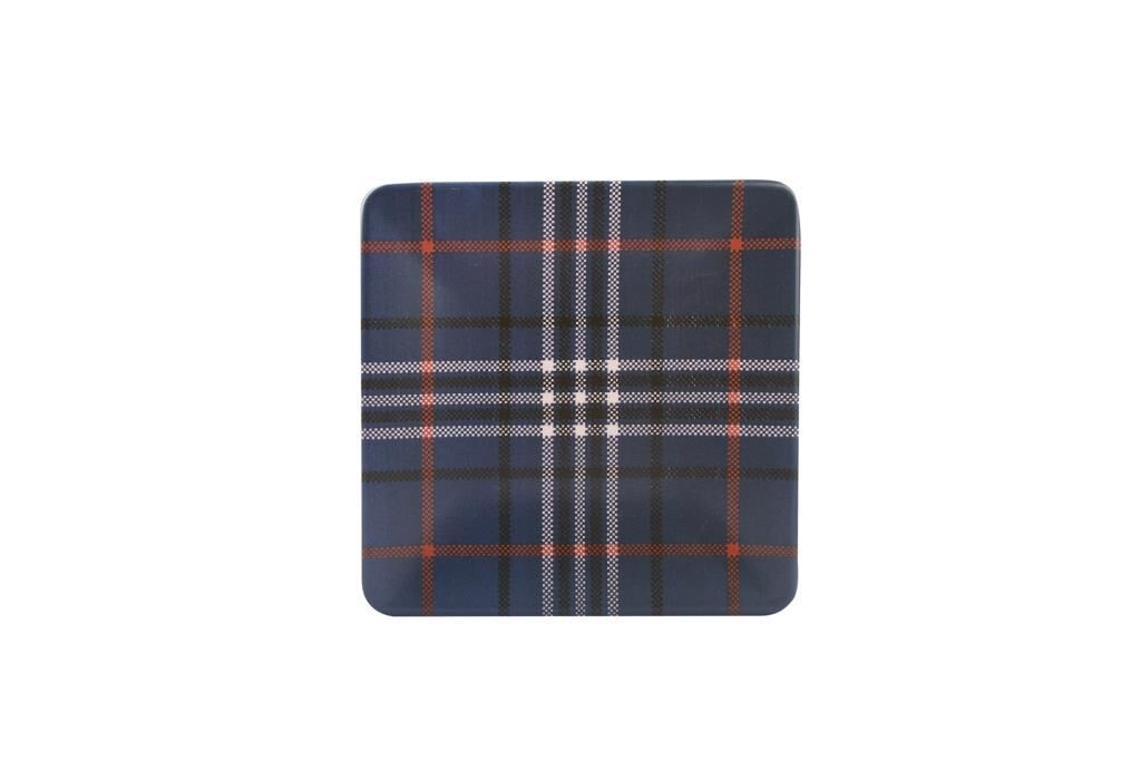 LACİVERT EKOSE SERVİS TABAK 25CM