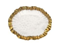 BEYAZ OVAL SERVİS TABAK 40X31CM