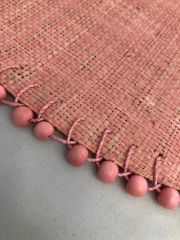 PEMBE YUVARLAK BONCUKLU AMERİKAN SERVİS