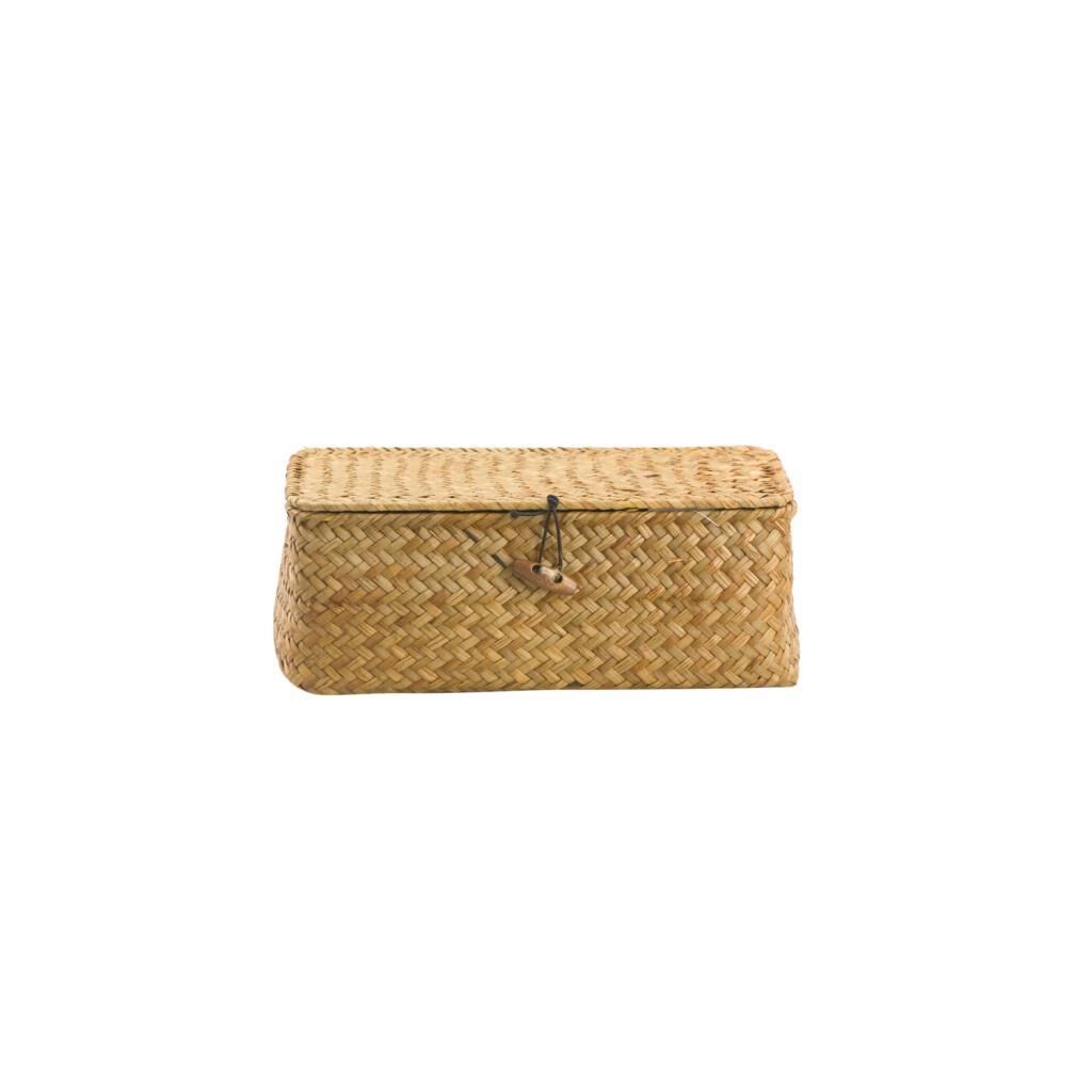 HASIR KAPAKLI SEPET 26X16X10CM