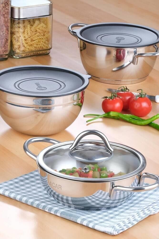 KARAT VIOLA 6 PARÇA ÇELİK TENCERE SETİ