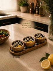 LEMON 4 PARÇA TEPSİLİ SUNUMLUK/ÇEREZLİK