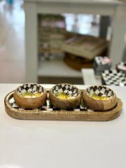 LEMON 4 PARÇA TEPSİLİ SUNUMLUK/ÇEREZLİK