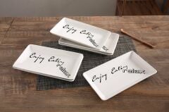 POPART ENJOY EATING DİKDÖRTGEN TABAK/TEPSİ