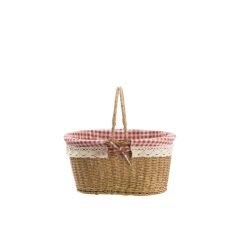 SENTETİK HASIR OVAL PİKNİK SEPETİ 27CM