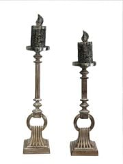 2'Lİ METAL MUMLUK SET