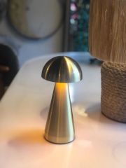 ALTIN MANTAR MODEL DOKUNMATİK LEDLİ ŞARJLI MASA LAMBASI/ABAJUR 21CM