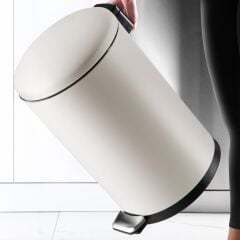 BOMBE KAPAKLI ÇÖP KOVASI 30 LİTRE MAT BEJ