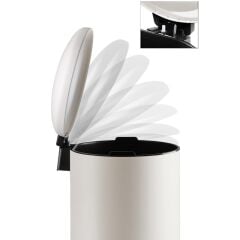 BOMBE KAPAKLI ÇÖP KOVASI 30 LİTRE MAT BEJ