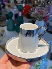 AURORA GÜMÜŞ 6 KİŞİLİK TÜRK KAHVESİ FİNCANI