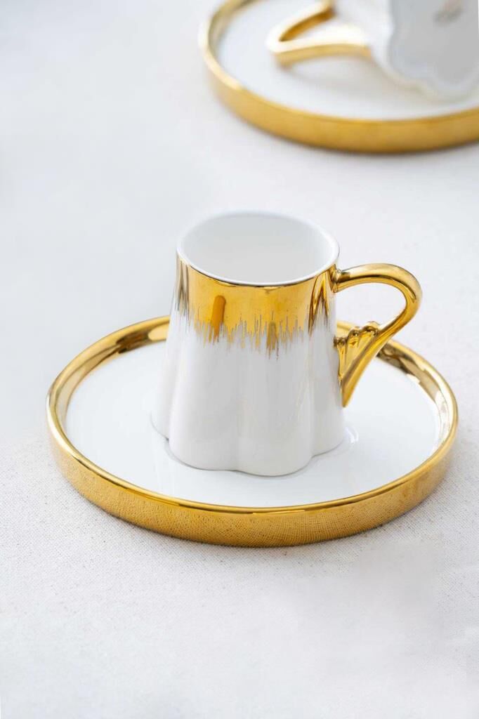 AURORA ALTIN 6 KİŞİLİK TÜRK KAHVESİ FİNCANI