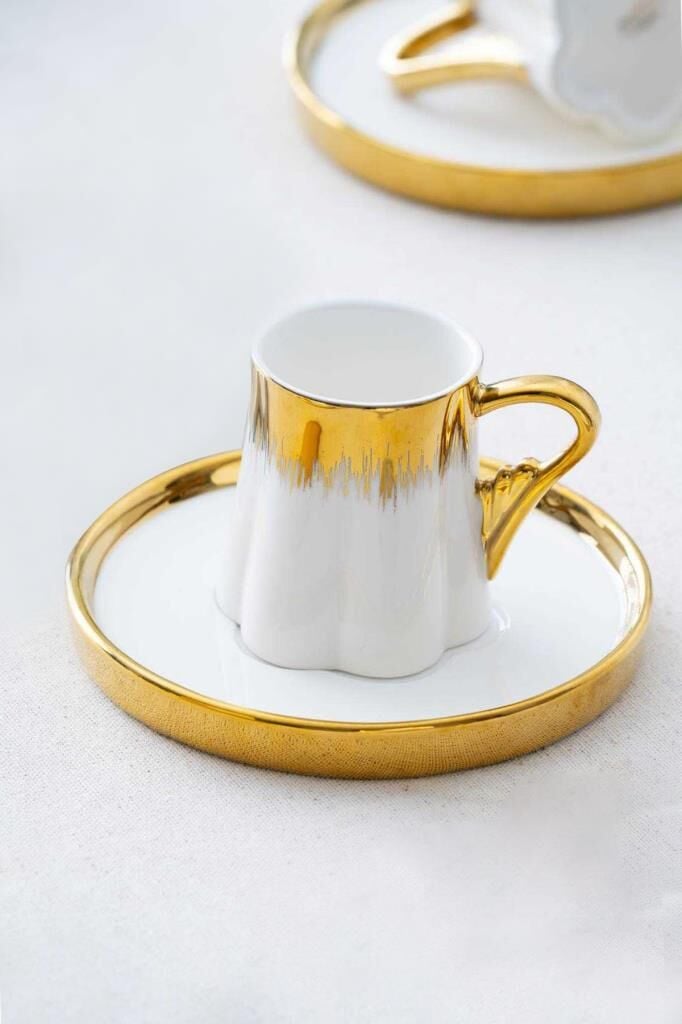 AURORA ALTIN 6 KİŞİLİK TÜRK KAHVESİ FİNCANI