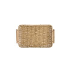 SENTETİK HASIR DİKDÖRTGEN AHŞAP KULPLU TEPSİ 20X30CM