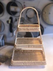 SENTETİK HASIR BEJ 3 KATLI KARE SUNUMLUK 50CM