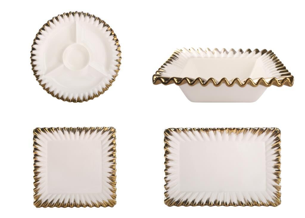 BEYAZ ALTIN 4 PARÇA SOFRA SERVİS SETİ