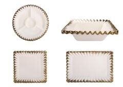 BEYAZ ALTIN 4 PARÇA SOFRA SERVİS SETİ