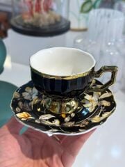 ELDON SİYAH 6 KİŞİLİK TÜRK KAHVESİ FİNCANI