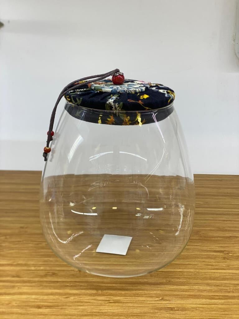 LACİVERT CAM KAPAKLI KAVANOZ 1350ML