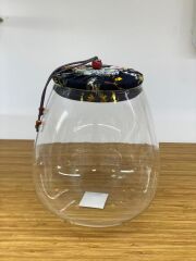 LACİVERT CAM KAPAKLI KAVANOZ 1350ML