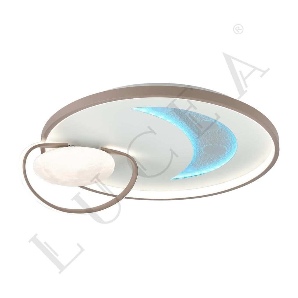 BENCI 50CM RGB LELİ BEYAZ PLAFONYER AVİZE 68W