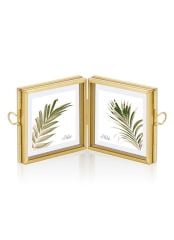 BRASS ALTIN 2'Lİ ÇERÇEVE 12x6cm