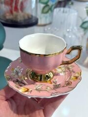 ELDON PEMBE 6 KİŞİLİK TÜRK KAHVESİ FİNCANI