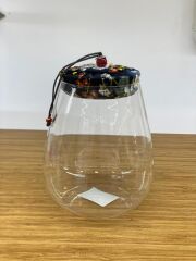 LACİVERT CAM KAPAKLI KAVANOZ 1000ML