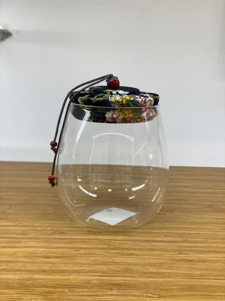 LACİVERT CAM KAPAKLI KAVANOZ 600ML