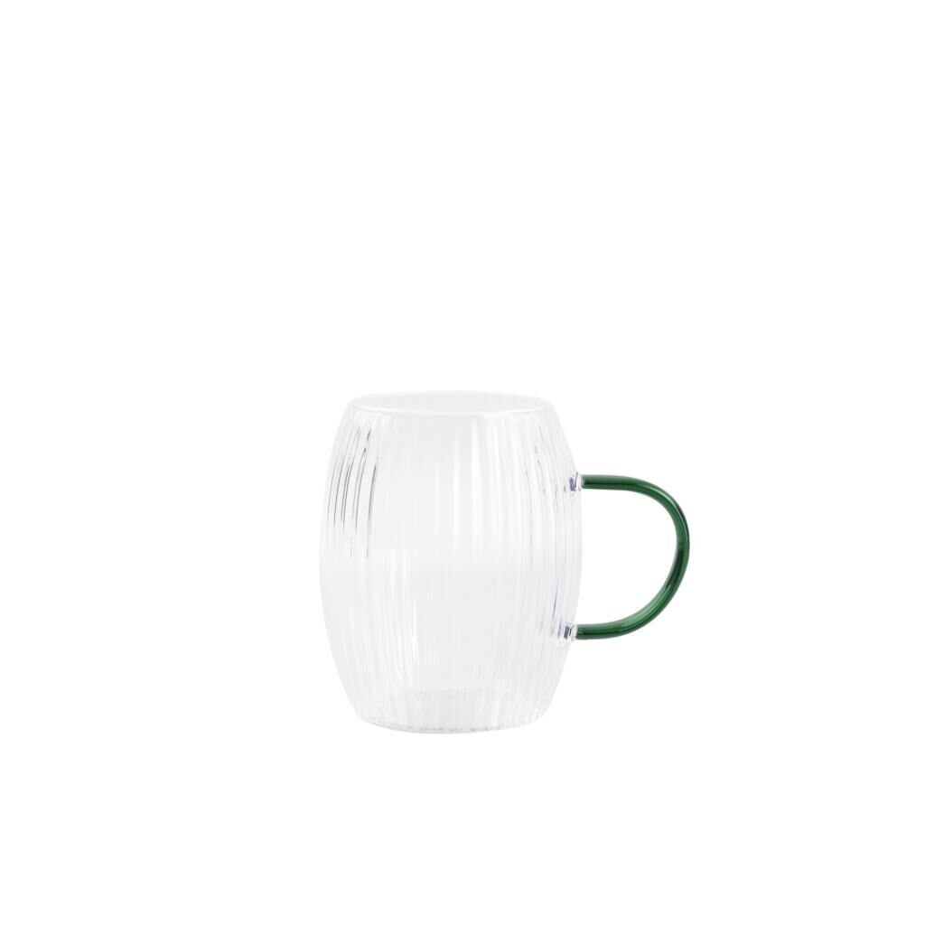 YEŞİL KULPLU CAM BARDAK 300ML