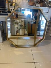 ALTIN KAFESLİ AYNA 77CM