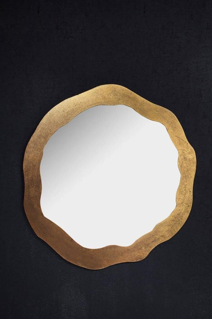 ALTIN AHŞAP OVAL AYNA 61CM